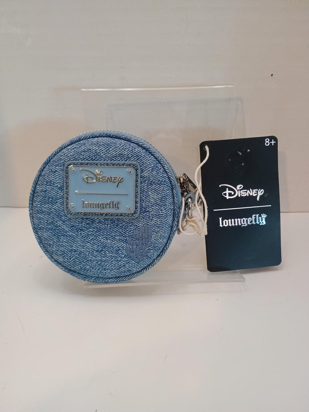 Loungefly Denim Round Coin Purse - Light Blue